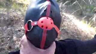 The Throater 2021: Submissive Masked Hoe Tied Outdoors Deeply into Heels and