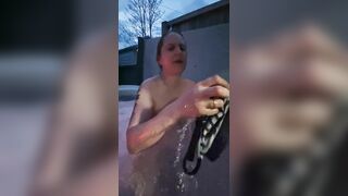 Gets Naked and Asks who's next she Wants cock