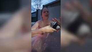 Gets Naked and Asks who's next she Wants cock