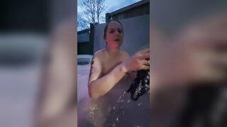 Gets Naked and Asks who's next she Wants cock