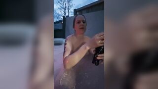 Gets Naked and Asks who's next she Wants cock