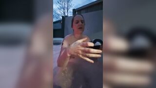 Gets Naked and Asks who's next she Wants cock