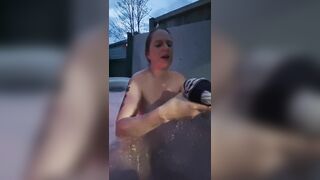 Gets Naked and Asks who's next she Wants cock
