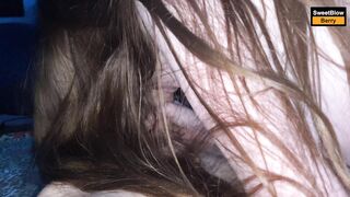Thin Super Sexy cunt with mouth Blown Long Cock - Fellatio pov