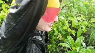 Sex Sub Angel Fowler FETISH Action inside Rain Forest with Master Dani
