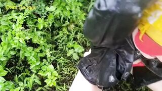Sex Sub Angel Fowler FETISH Action inside Rain Forest with Master Dani
