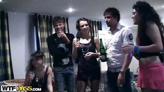 Totally extreme group sex party clip four