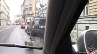 European women give her butt for cash