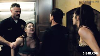 Officers entering inside a family quarrel