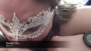Testing the Mask, Afternoon Oral Sex with Jizzed on Chin