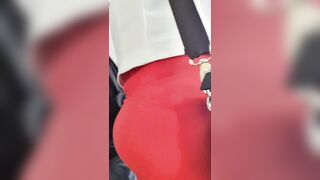 HOT mom OLDER MOMMY SECRETARY TIGHTS UPSKIRT TRY-ON ULTRA SHEER SHAPING PANTYHOSE