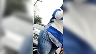 BEAUTY cougar INTO TIGHT JEANS HUGE ASS CAMELTOE BUBBLE BUTT GODDESS OLDER