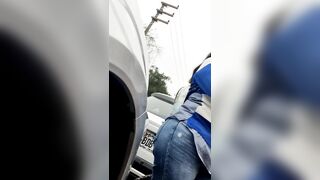 BEAUTY cougar INTO TIGHT JEANS HUGE ASS CAMELTOE BUBBLE BUTT GODDESS OLDER