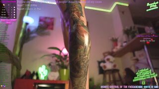 HD a Student with Big Legs Pours Coconut Oil on herself and