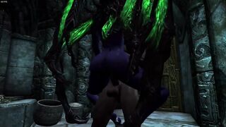 Skyrim - Blue Succubus Fucks Long Penis