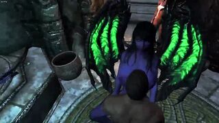 Skyrim - Blue Succubus Fucks Long Penis
