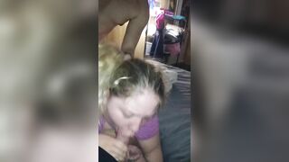 Letting my Fiance take her first Huge Penis while she Blows me