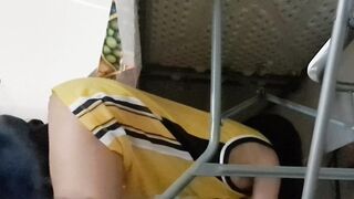 Stepmother Stuck below Table and have Roughsex