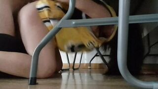 Stepmother Stuck below Table and have Roughsex