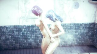 pov Lesbo Korean Girls Strapless Sex Toy Banged Form behind at WC