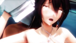 【hentai MMD】Beautiful Bombshell bimbos Standing Ahegao Sex by the Pool / Kancolle