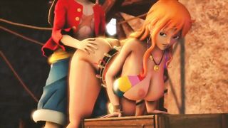 Red Haired Anime Wrecked from behind