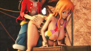 Red Haired Anime Wrecked from behind