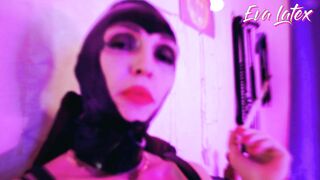 Eva Pvc Turned On Bdsm Leather Gf Smoking babe Solo Boots Pantyhose Bae