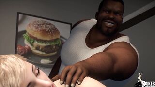 Waitress gets butt pounded by her bbcs boss