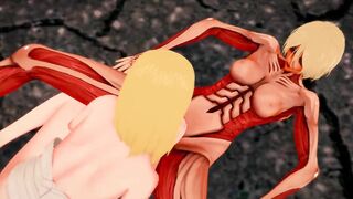 Futa - Attack on Titan - Female Titan fucks Historia