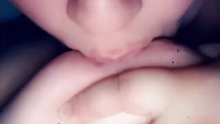 Having Fun with myself into the Shower then Blowing my Big Boobies 