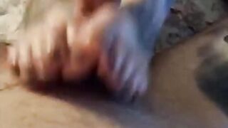 Tattooed Gf with Beauty Foot like to Gives Turf Job till he Cum