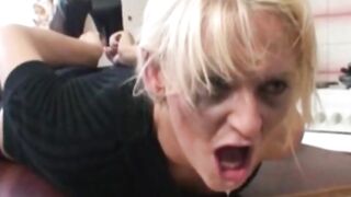 Wrecking her Slutty Dutch Face with Dick Fucking Session