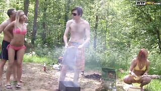 Real wild college fucking by the lake, part one