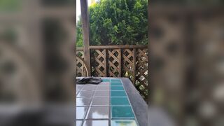 Did we just got Caught? do you think the Man Mowing saw