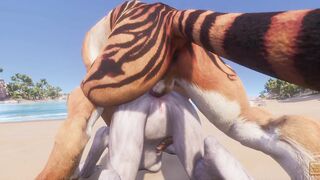 Wild Life / Furry Wolf women with Furry Tiger