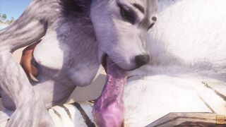 Wild Life / Furry Wolf women with Furry Tiger
