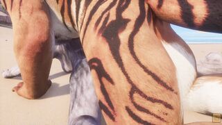 Wild Life / Furry Wolf women with Furry Tiger