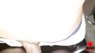 Midget woman sitting and cumming on dick