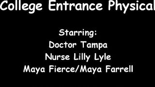Maya Farrell's Freshman Gyno Exam By Doctor Tampa & Nurse