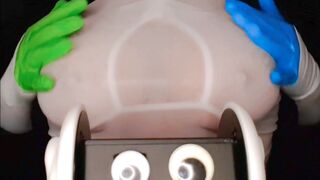 O_o ASMR Oddly Satisfying Huge Boobies Strokes Sounds no Slime (Closeup) ---