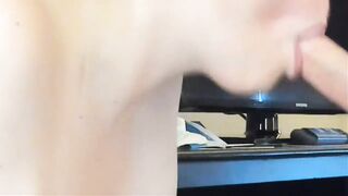 adorable blond sucks me into hotel