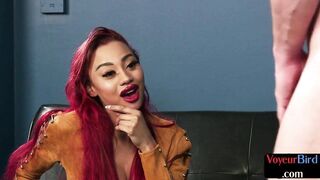 Big Tit Voyeur Goddess Shows Ass for Tugging slave