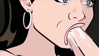 ANIMATED HEAD COMPILATION Animated ORAL SEX Big Boobed Blows Dick till Cum - Animated