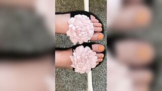Showing off my Orange Feet