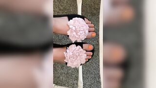 Showing off my Orange Feet