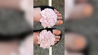 Showing off my Orange Feet