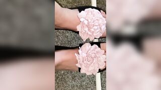 Showing off my Orange Feet