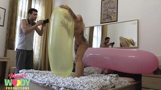BTS Ballooning Twat Enjoying Huge Booty Bouncing Kira Bombshell
