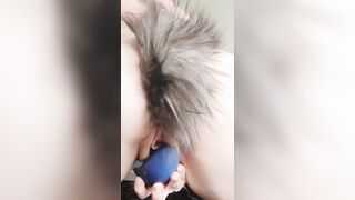 1st Time with ANAL FOX TAIL LONG TWAT PULSE ORGASM